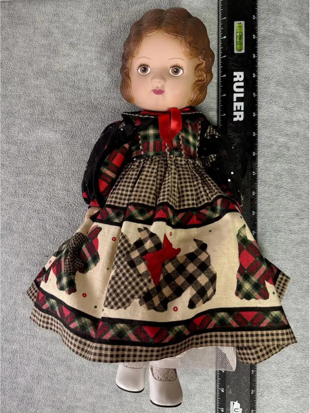 vintage daisy kingdom doll 1991 country christmas decor‎ plaid dress